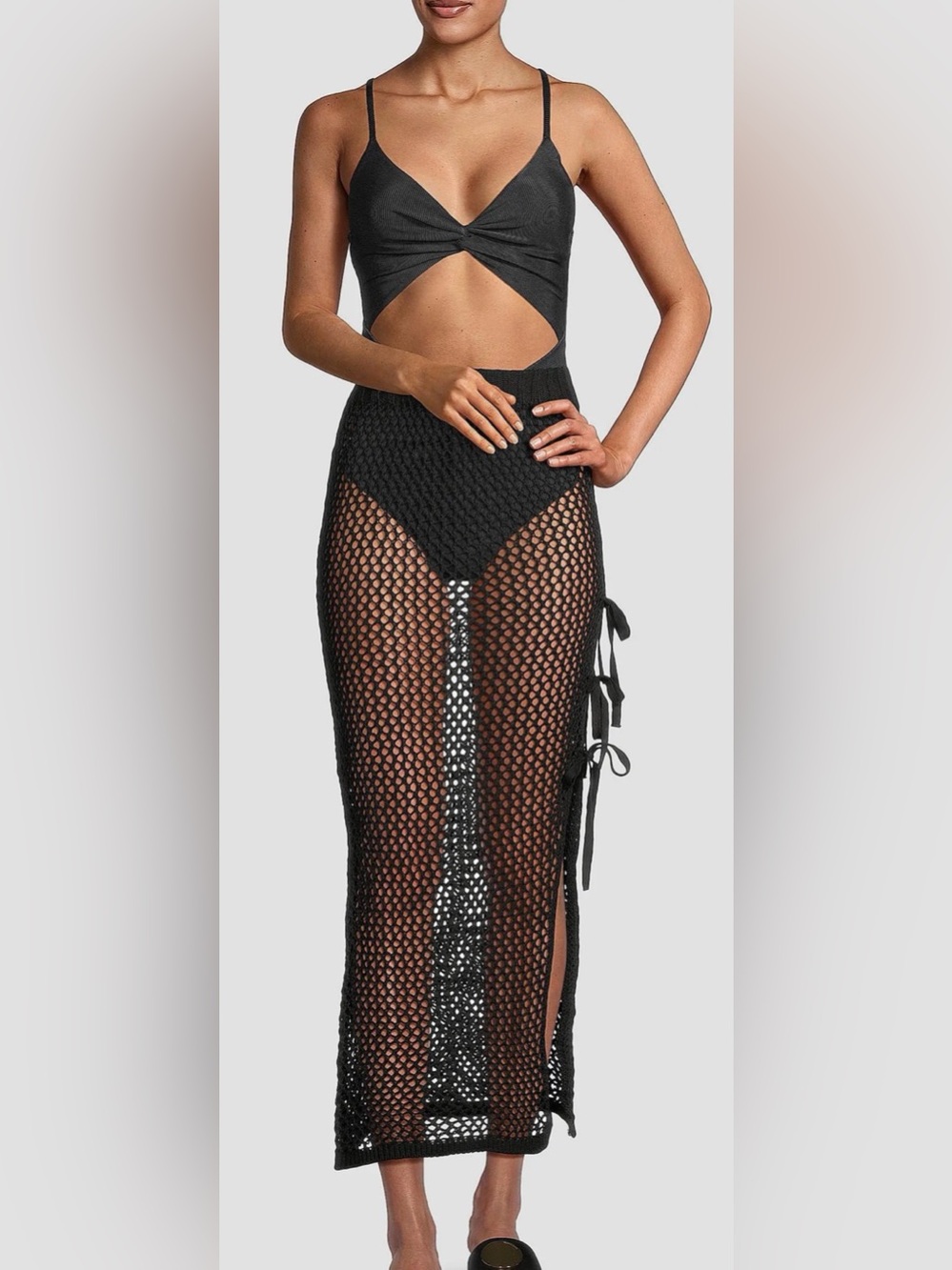 Deborah Netted Cotton Maxi Skirt
